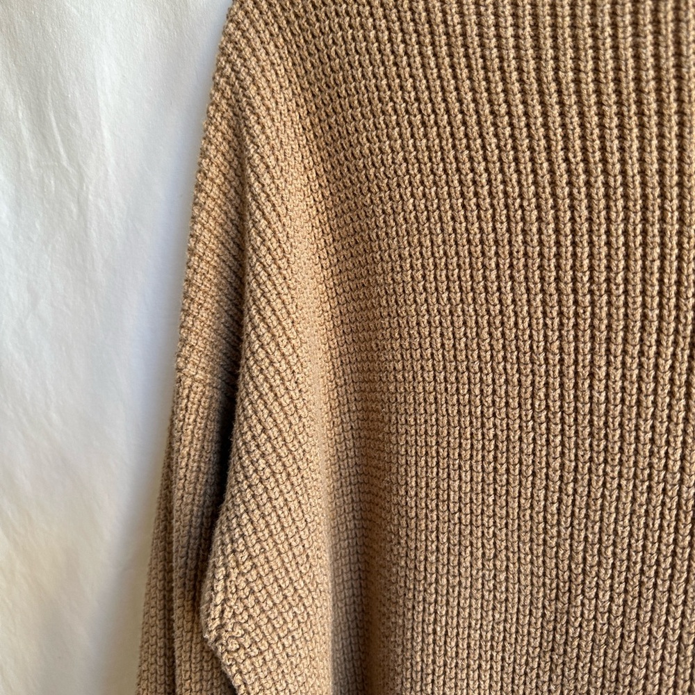French Connection tan/camel boatneck sweater, size M - Picture 4 of 6